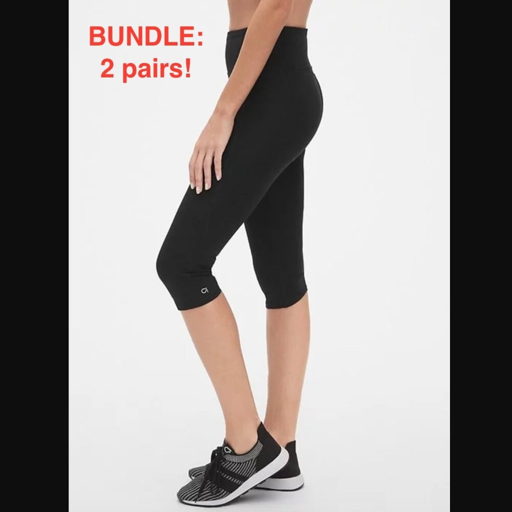GapFit Sculpt compression capris BUNDLE (2 pairs) size XL navy black